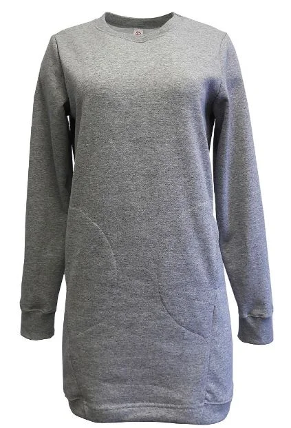 ARSENO- CREW NECK SWEATER DRESS Print Jacquard Patchwork