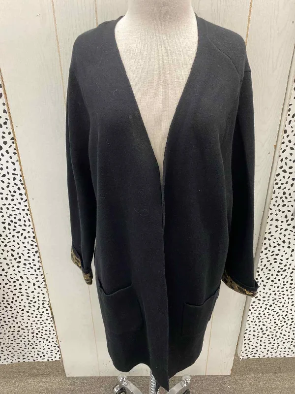 Ave Black Womens Size 26/28W Sweater Elasticated Padded Insulated