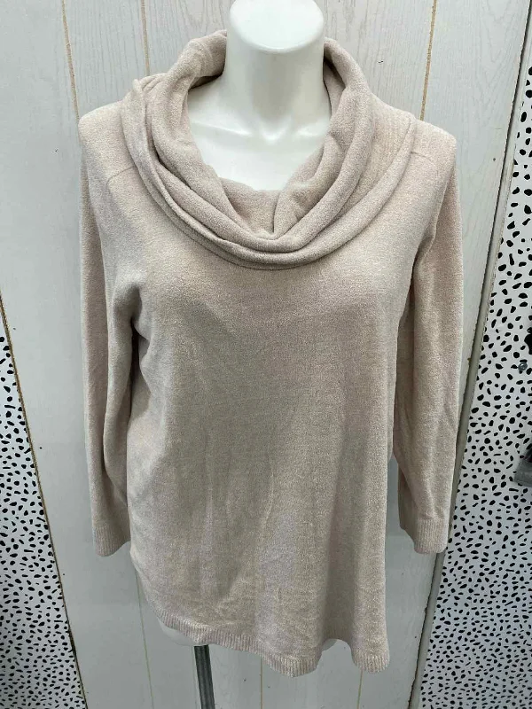 Barefoot Dreams Pink Womens Size 1X Sweater Zippered Buttoned Snapped