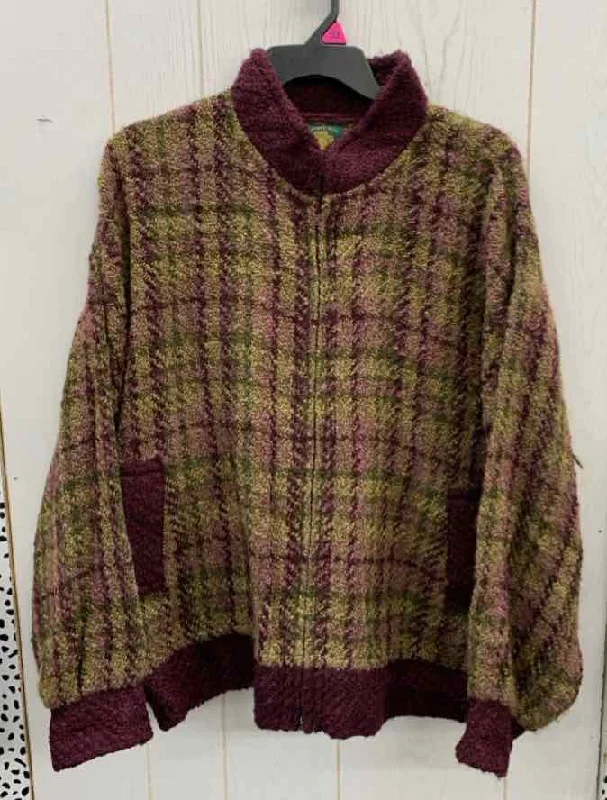 Burgundy Womens Size XL Sweater Modern Contemporary Chic