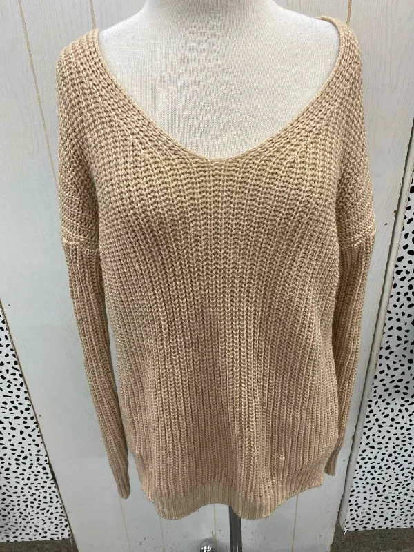 Charlotte Russe Tan Junior Size Small Sweater Long Sweater Short Sweater Cropped Sweater Charlotte Russe Tan Junior Size Small Sweater Long Sweater Short Sweater Cropped Sweater