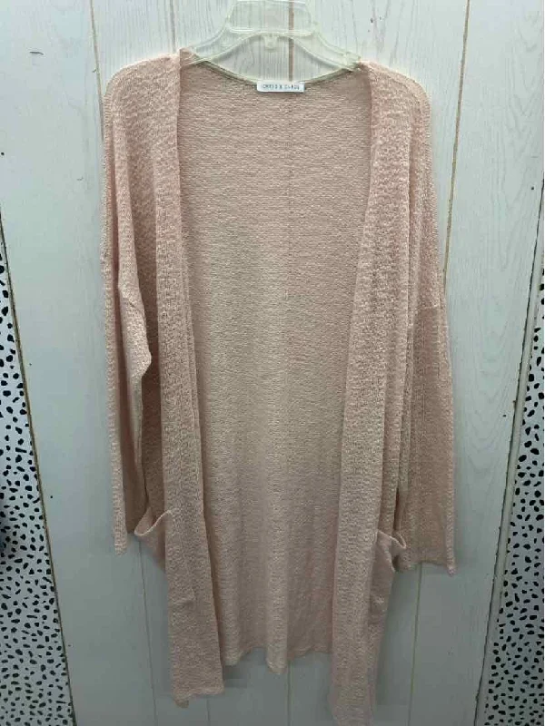 Chris & Carol Pink Womens Size L Sweater Soft Cozy Warm