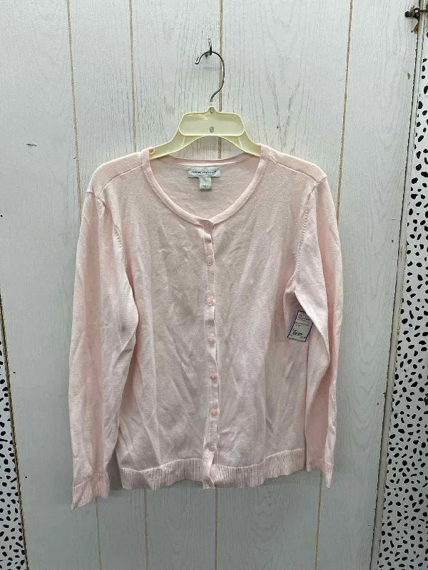 Christopher & Banks Pink Womens Size L Sweater Chenille Blend Fleece Blend Nylon Blend