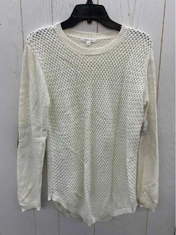 Cream Womens Size Small Sweater Slim Fit Regular Fit Oversized