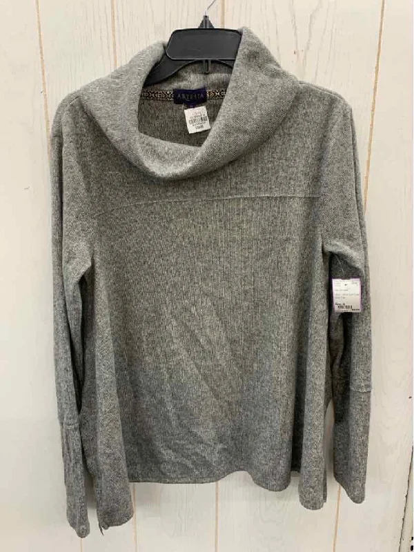 Gray Womens Size M Sweater Anti-Pilling Anti-Shrink Durable