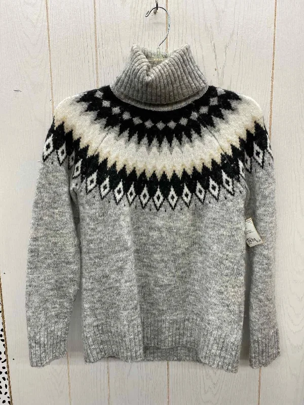 Gray Womens Size XS Sweater Wool Fabric Cashmere Fabric Tweed Fabric