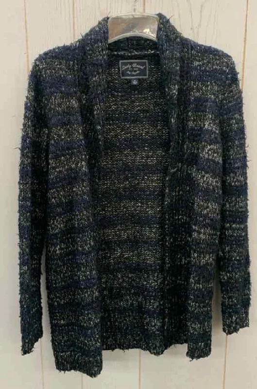 Lucky Blue Womens Size Small Sweater Mesh Blend Leather Blend Suede Blend