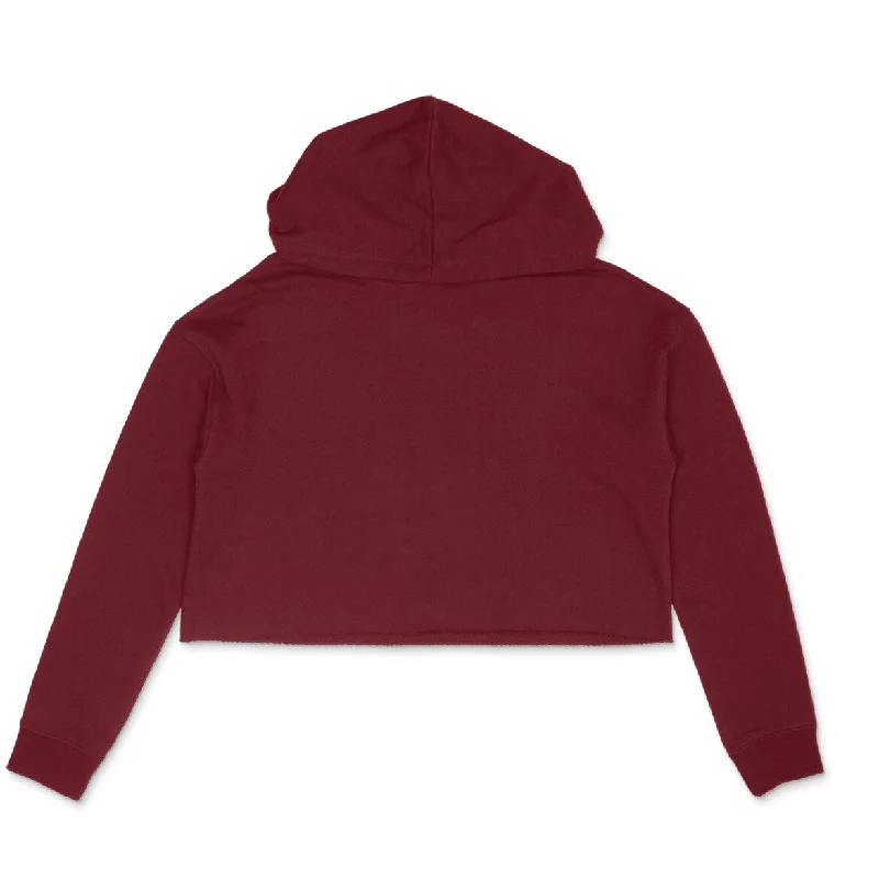 Maroon - Plain Crop Hoodie