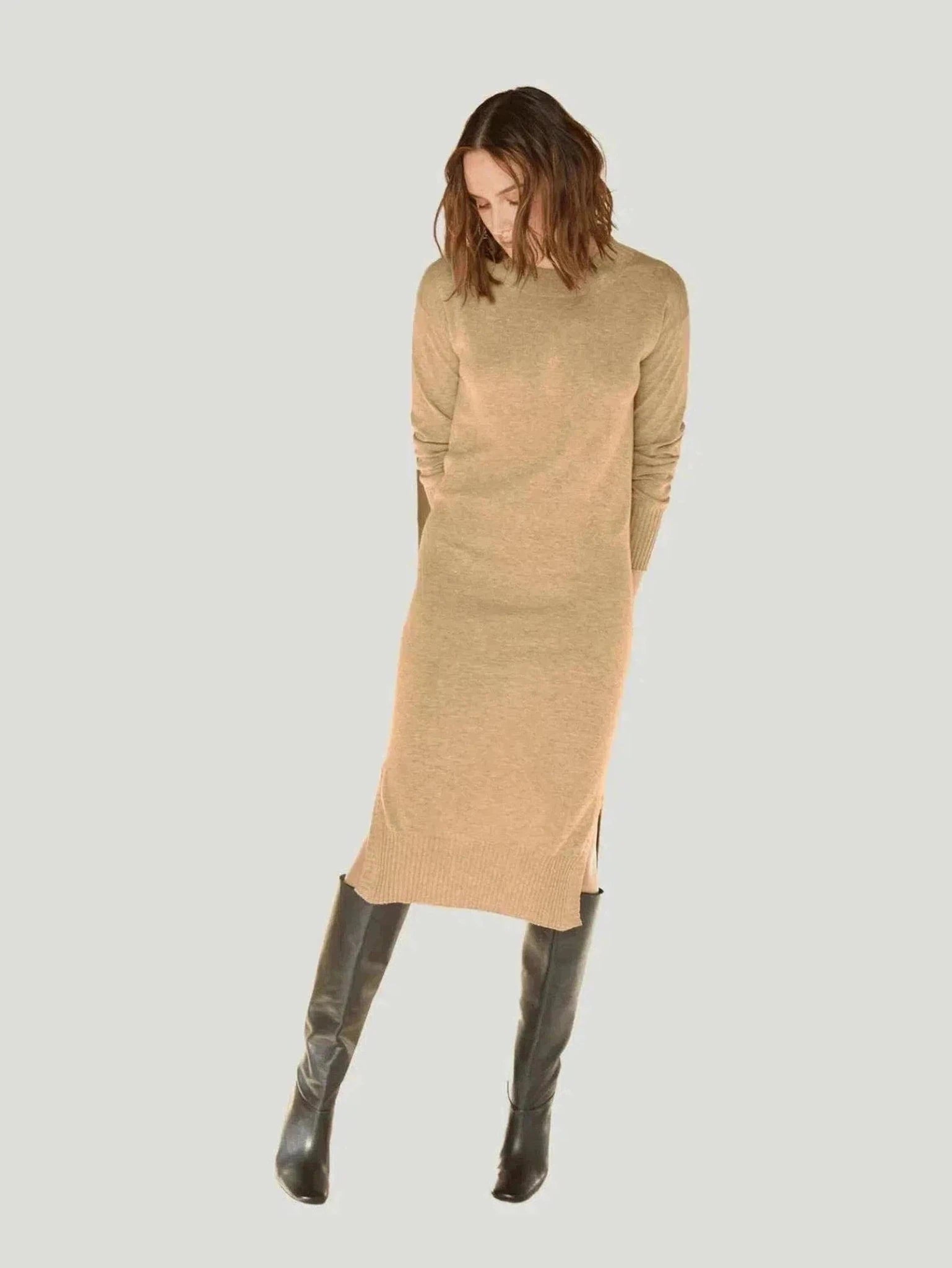 Neu Nomads Sabrina Sweater Dress Hooded Sweater Collared Sweater Shawl Collar