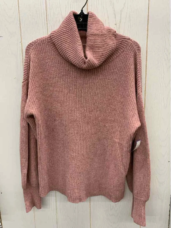 Pink Womens Size Small Sweater Polka Dot Checkered Tartan