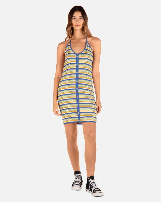 Redondo Stripe Sweater Mini Dress Striped Floral Plaid