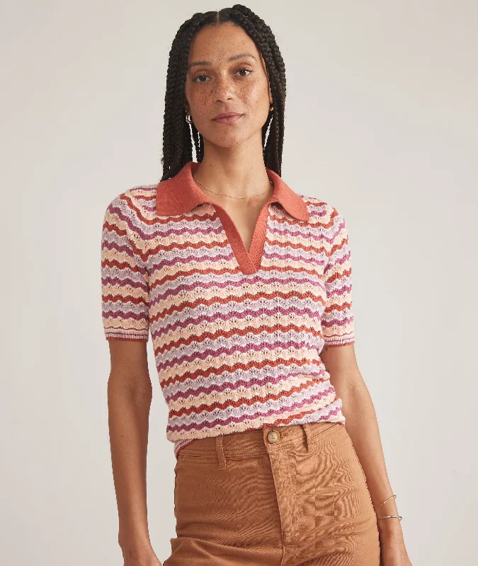 Spencer Polo Sweater Toggled Drawstring Belted