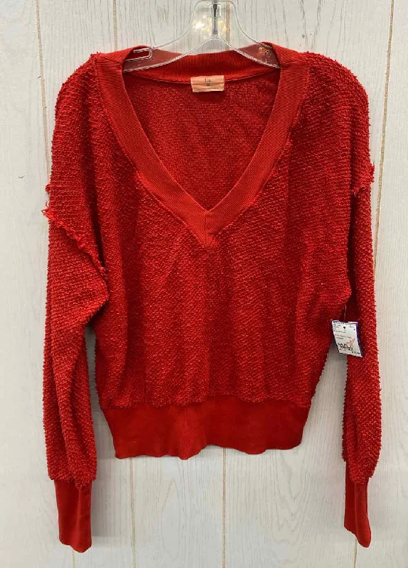 t. la Red Womens Size XS Sweater Anti-Pilling Anti-Shrink Durable
