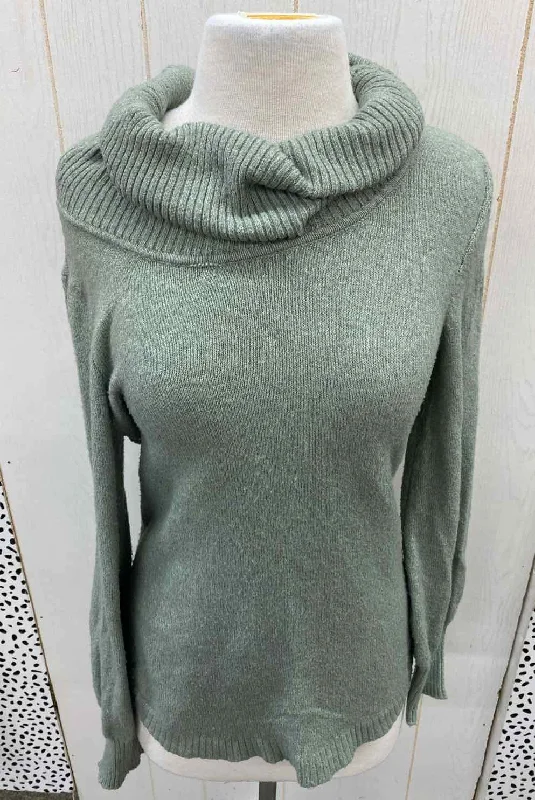Tahari Green Womens Size Small Sweater Tailored Straight A-Line