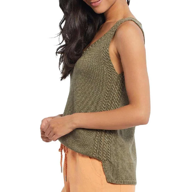 Tribal Women's V-Neck Sweater Cami Solid Color Striped Floral Print