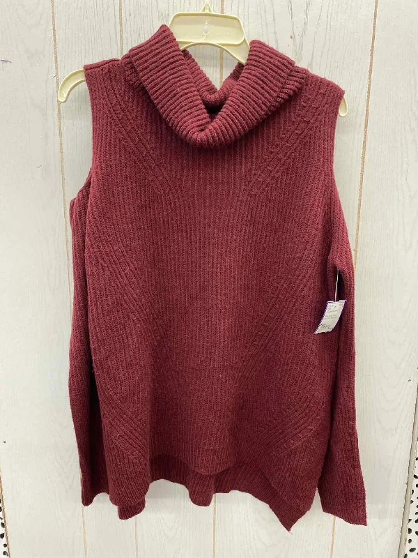 Umgee Burgundy Womens Size L Sweater Faux Fur Fabric Real Fur Fabric Shearling Fabric Umgee Burgundy Womens Size L Sweater Faux Fur Fabric Real Fur Fabric Shearling Fabric