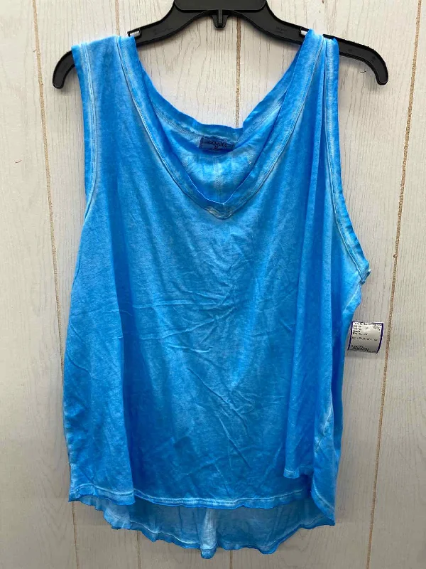 Zenana Blue Womens Size 3X Tank Top