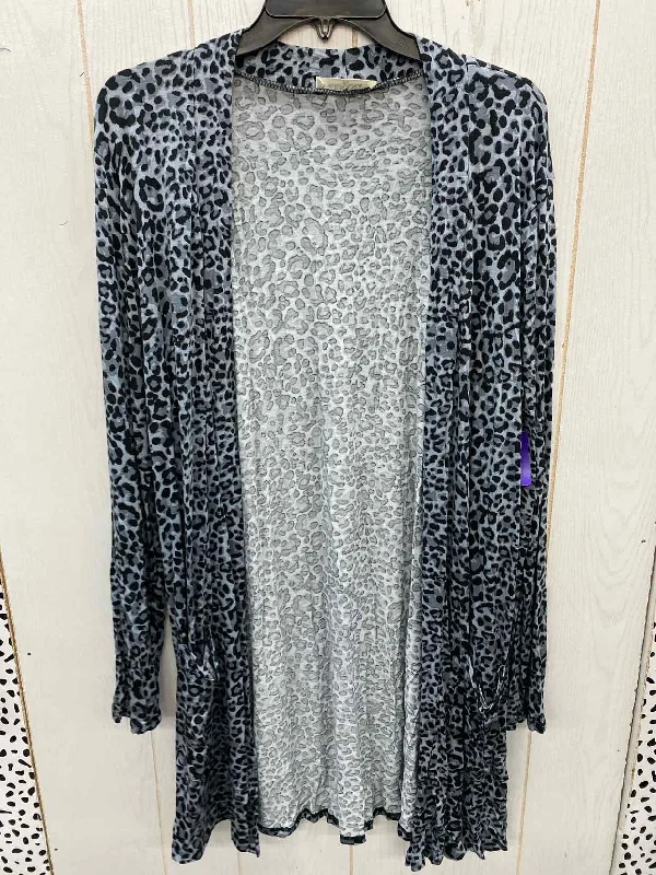 Zenana Gray Womens Size XL Sweater Rayon Fabric Velvet Fabric Corduroy Fabric