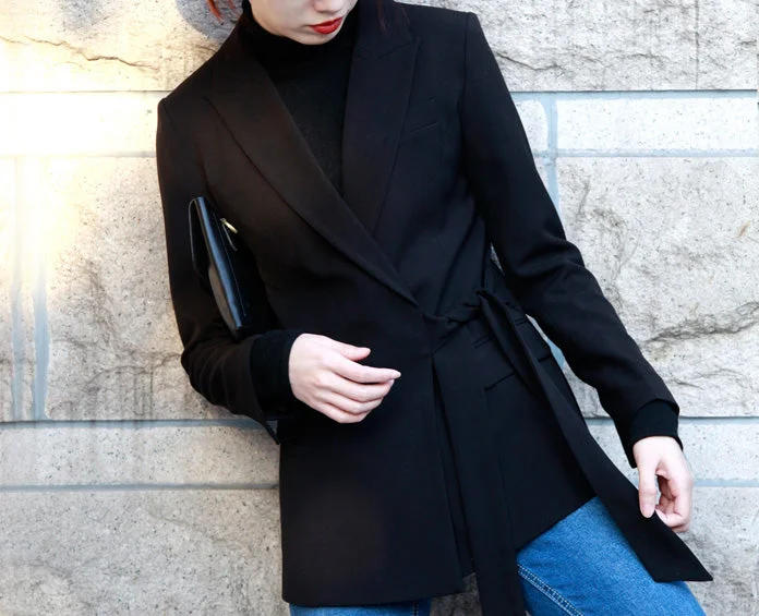 High Quality Women Long Suits Blazers Autumn Fashion Casual Bind Shows a Thin Waist Ladies Blazer Female Brand Suit Jacket