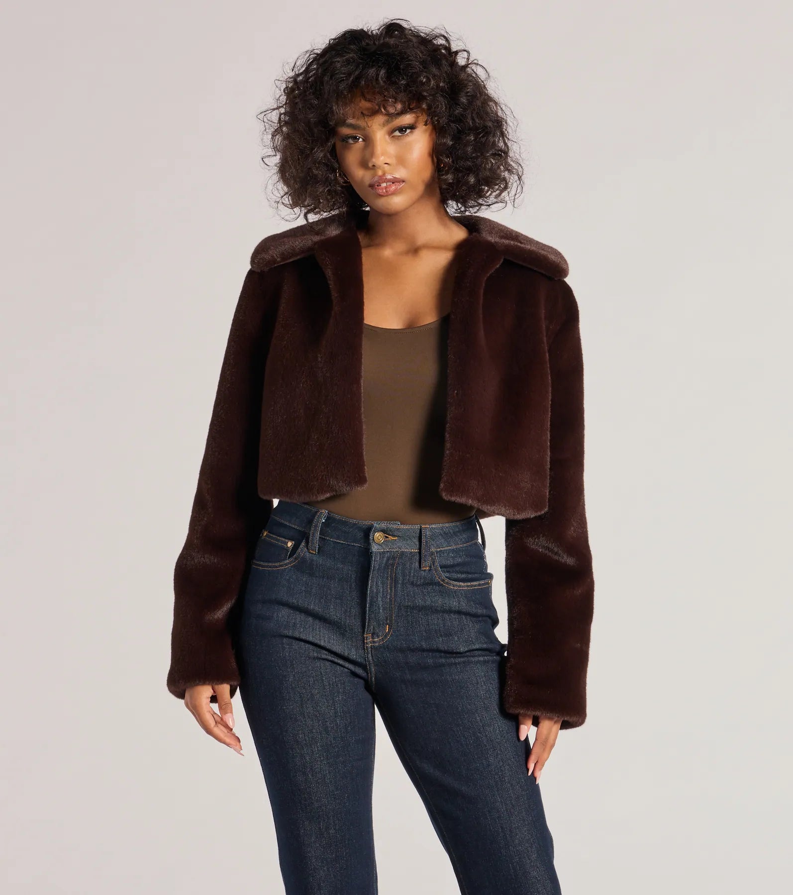 Looking Luxe Faux Fur Cropped Jacket