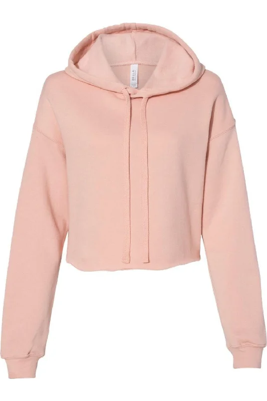 BELLA + CANVAS Women´s Crop Fleece Hoodie Hoodie with Stripes Bold Sporty