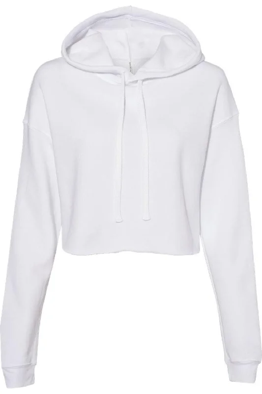 BELLA + CANVAS Women´s Crop Fleece Hoodie Hoodie with Camouflage Military Edgy