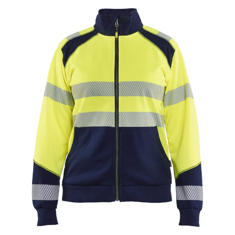 Blaklader 3508 Womens Hi-Vis Sweatshirt With Zipper And Kangaroo Pocket (35082528) Hoodie with Fur Luxurious Winter Blaklader 3508 Womens Hi-Vis Sweatshirt With Zipper And Kangaroo Pocket (35082528) Hoodie with Fur Luxurious Winter