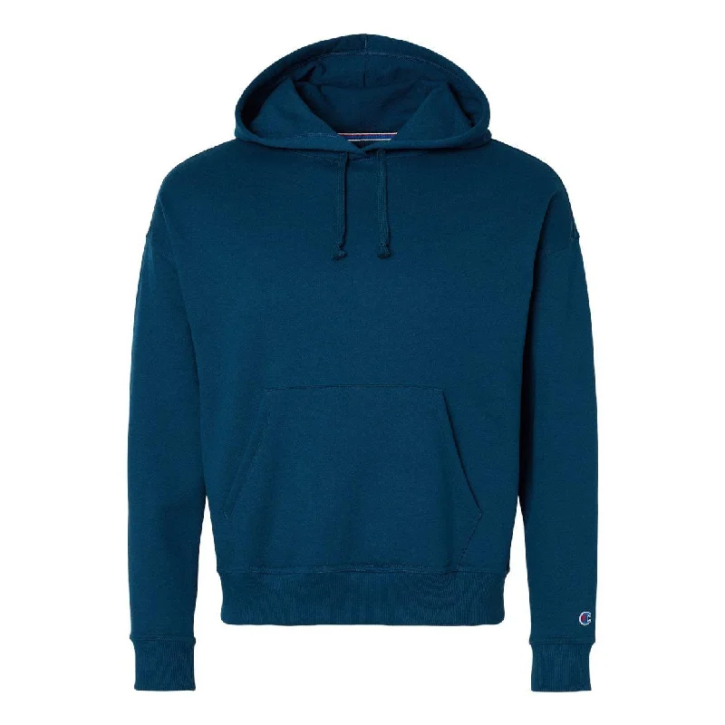 Champion Women's Powerblend Hooded Sweatshirt Hoodie with Back Slit Movement Comfort Champion Women's Powerblend Hooded Sweatshirt Hoodie with Back Slit Movement Comfort