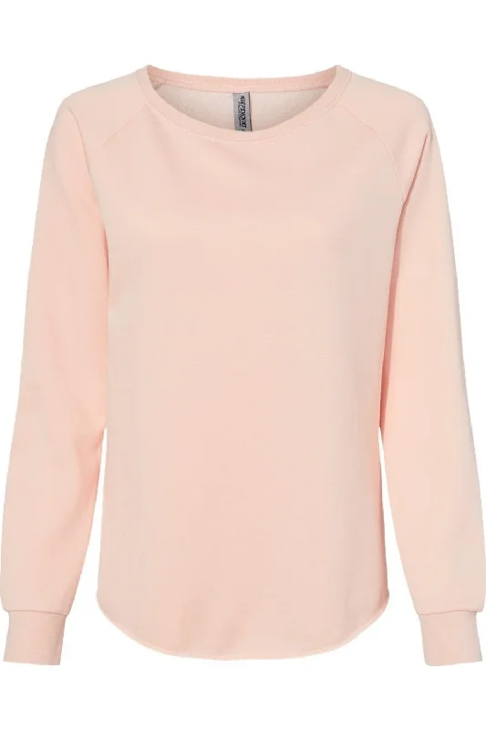 Independent Trading Co. Women´s California Wave Wash Crewneck Sweatshirt Hoodie with Elastic Waist Stretchable Comfortable