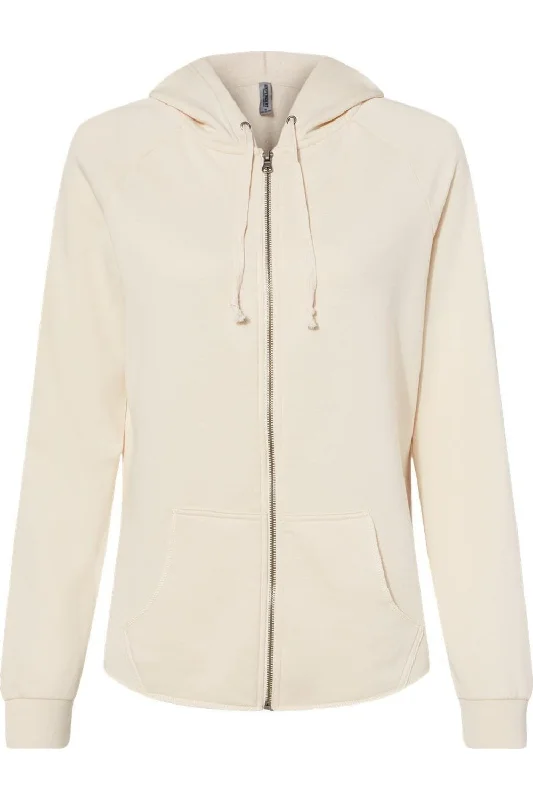 Independent Trading Co. Women´s California Wave Wash Full-Zip Hooded Sweatshirt Hoodie with Mesh Breathable Sporty Independent Trading Co. Women´s California Wave Wash Full-Zip Hooded Sweatshirt Hoodie with Mesh Breathable Sporty