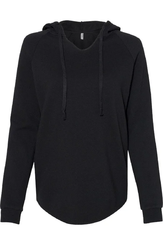 Independent Trading Co. Womens Lightweight California Wave Wash Hooded Sweatshirt Hoodie with Hem Frayed Vintage Worn Independent Trading Co. Womens Lightweight California Wave Wash Hooded Sweatshirt Hoodie with Hem Frayed Vintage Worn