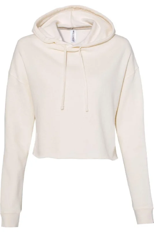 Independent Trading Co. Womens Lightweight Crop Hooded Sweatshirt Hoodie with Embroidery Detailed Premium Independent Trading Co. Womens Lightweight Crop Hooded Sweatshirt Hoodie with Embroidery Detailed Premium