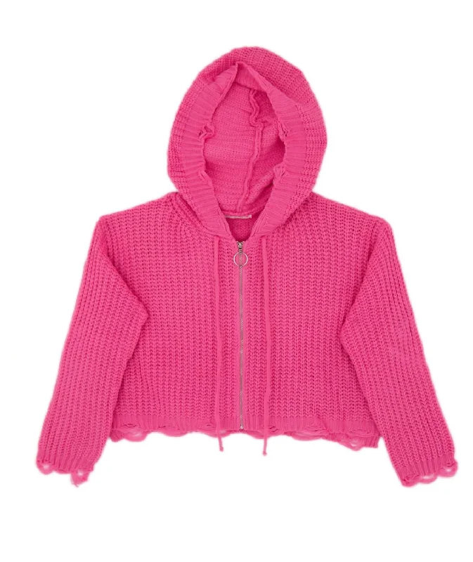 Iris Zip Hoodie In Hot Pink Oversized Hoodie Comfort Casual