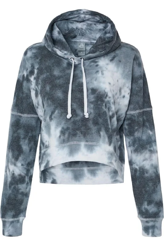 J. America Women´s Crop Hooded Sweatshirt Hoodie with Turtle Neck Cozy Winter