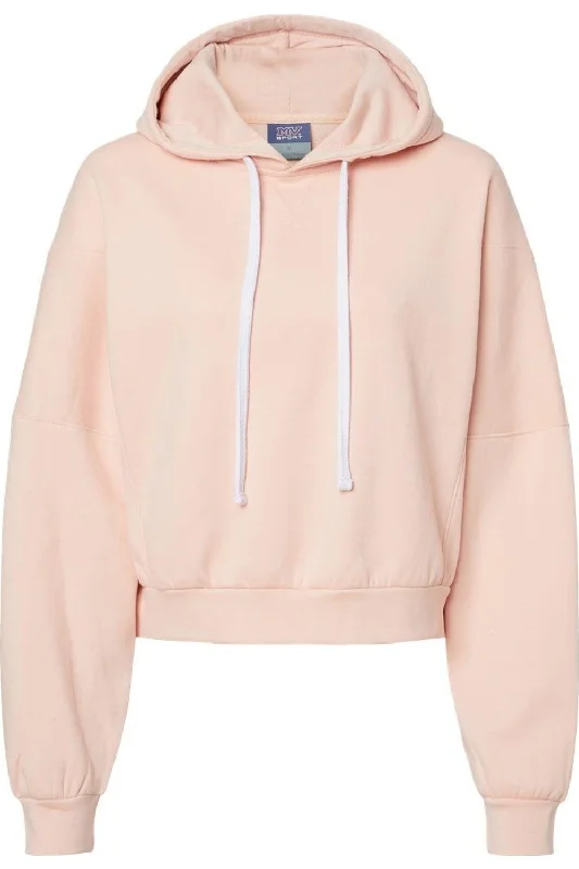 MV Sport Women´s Sueded Fleece Crop Hooded Sweatshirt Hoodie with Longline Fit Extended Stylish MV Sport Women´s Sueded Fleece Crop Hooded Sweatshirt Hoodie with Longline Fit Extended Stylish