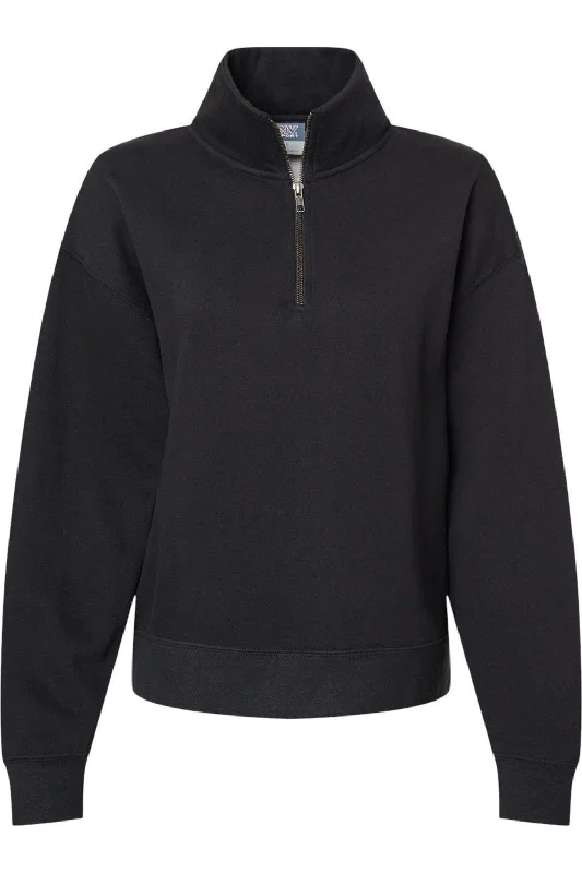 MV Sport Women´s Sueded Fleece Quarter-Zip Sweatshirt Hoodie with Hem Detail Decorative Unique MV Sport Women´s Sueded Fleece Quarter-Zip Sweatshirt Hoodie with Hem Detail Decorative Unique