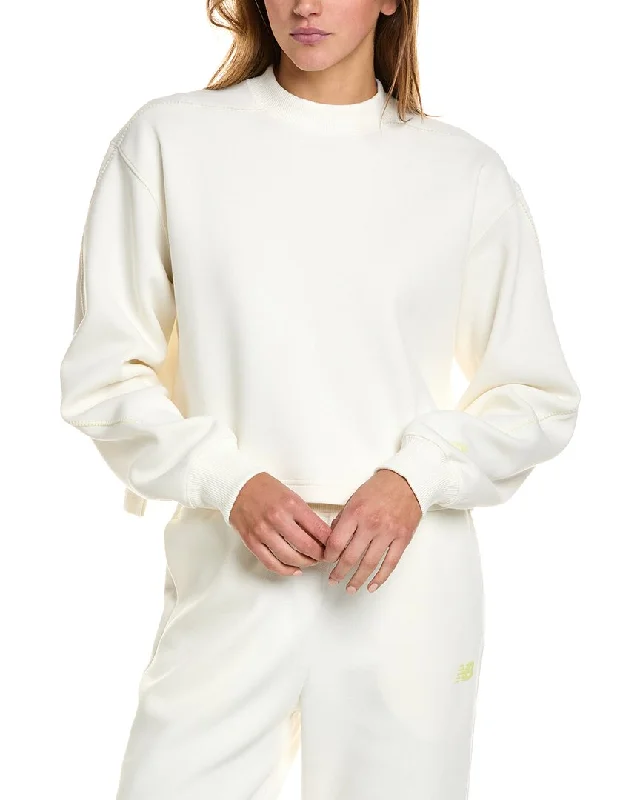 New Balance Sweatshirt Hoodie Crop Top Short Trendy