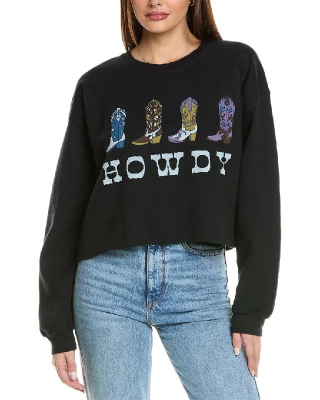 Project Social T Howdy Boots Raw Edge Sweatshirt Hoodie with Pattern Geometric Abstract Project Social T Howdy Boots Raw Edge Sweatshirt Hoodie with Pattern Geometric Abstract