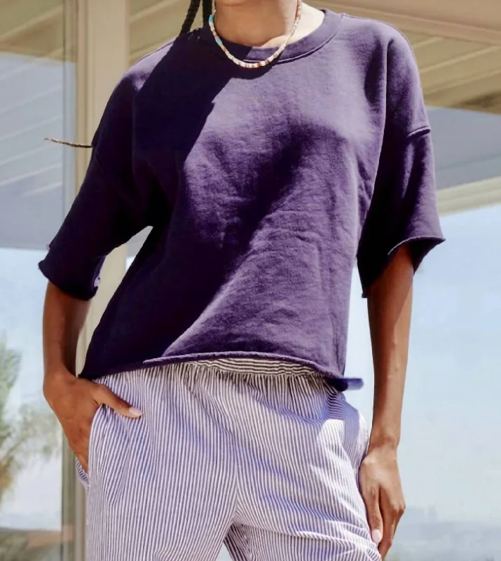 Romeo Sweatshirt In Navy Hoodie with Reflective Safety Nightwear