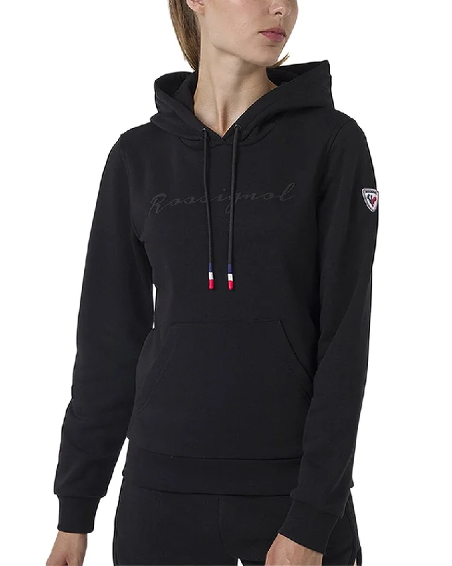 Rossignol Logo Sweat Hoodie Hoodie with Hidden Zipper Minimalist Clean