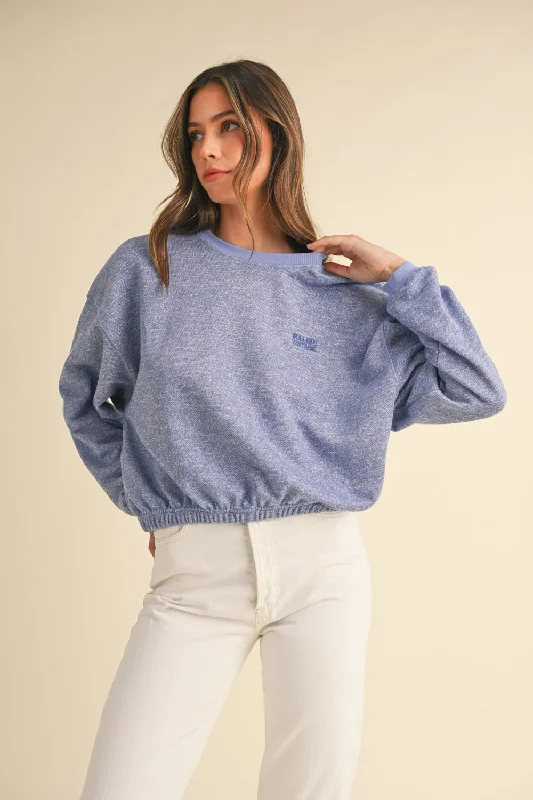 Round Neck Letter Embroidery Crop Sweatshirt Hoodie with Raglan Sleeves Sporty Comfortable Round Neck Letter Embroidery Crop Sweatshirt Hoodie with Raglan Sleeves Sporty Comfortable