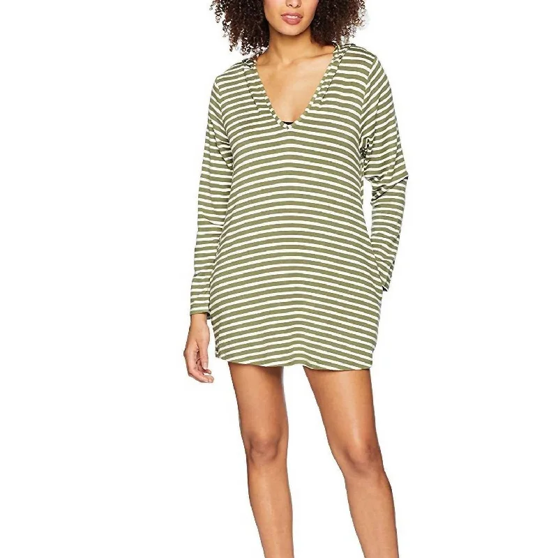 Stripe Covers Hoodie In Olive Hoodie with Patch Decorative Personalized