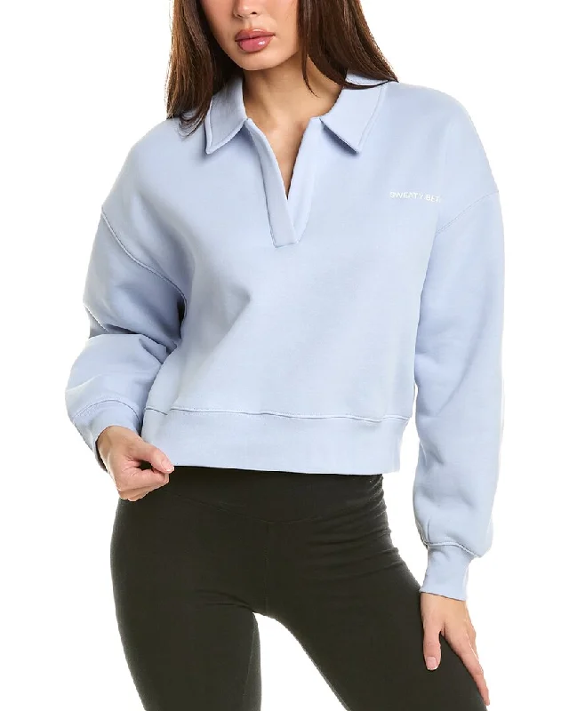 Sweaty Betty Elevated Collared Sweatshirt Graphic Hoodie Design Print