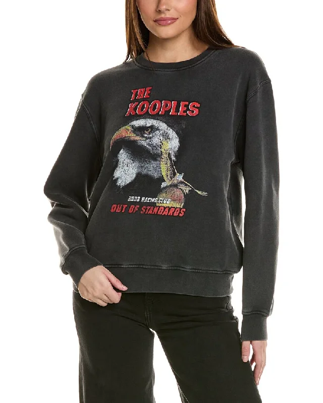 The Kooples Sweatshirt Hoodie with Oversized Fit Loose Comfortable