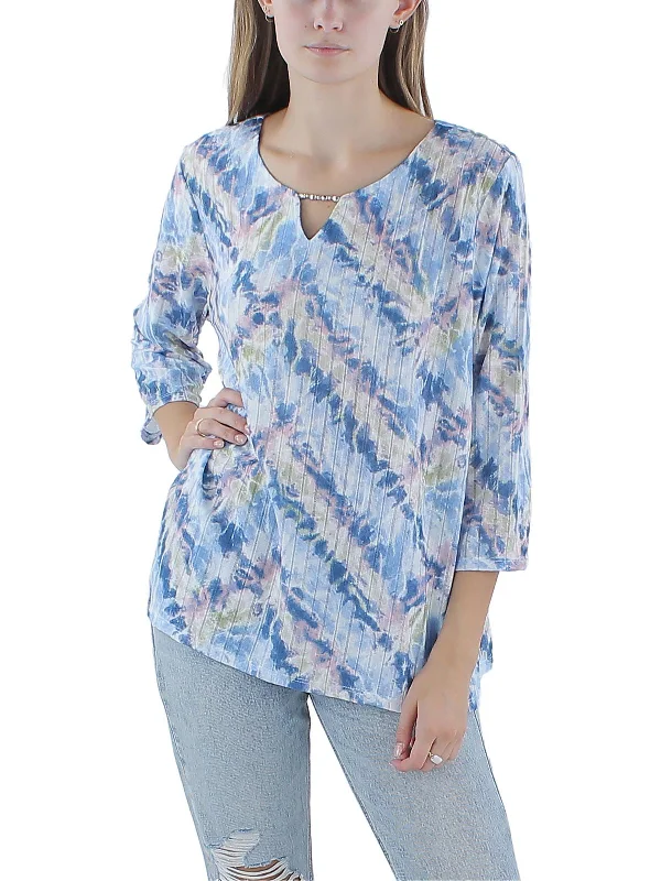 Womens Tie Dye Shirt Pullover Top