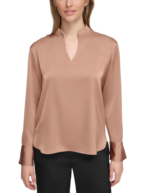 Womens V-Neck Pullover Blouse