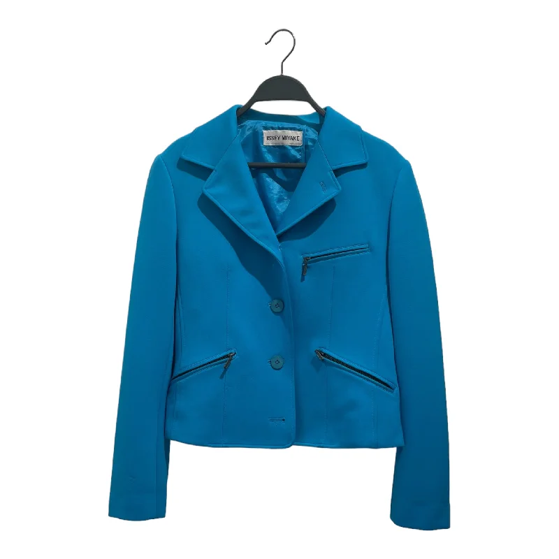 ISSEY MIYAKE/Jacket/M/Polyester/BLU/LIGGHT BLUE COLLARED JKT Fitted Jacket Loose Jacket Oversized Jacket ISSEY MIYAKE/Jacket/M/Polyester/BLU/LIGGHT BLUE COLLARED JKT Fitted Jacket Loose Jacket Oversized Jacket