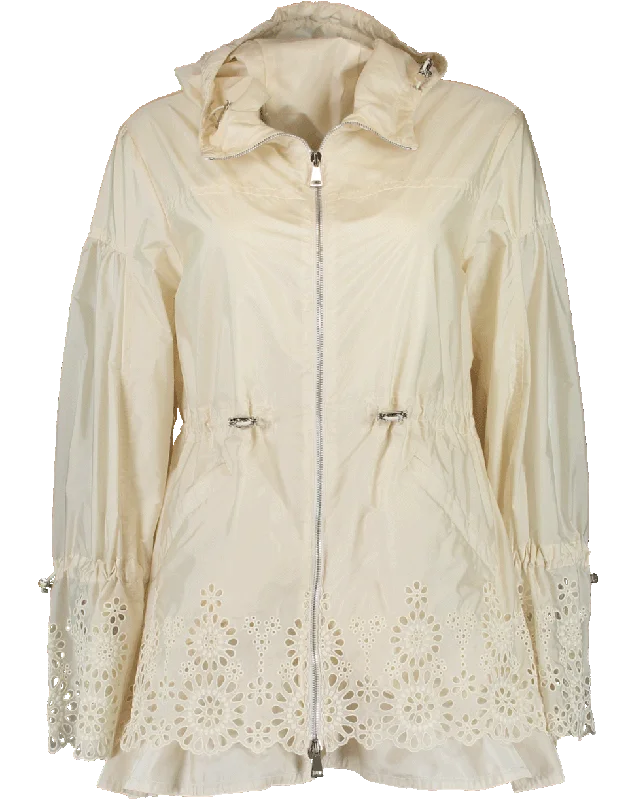 Brazzaville Eyelet Jacket Belted Jacket Elasticated Jacket Padded Jacket