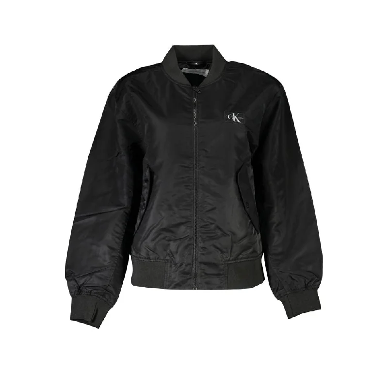 Calvin Klein Chic Long Sleeve Zip Sports Women's Jacket Nylon Fabric Polyester Fabric Spandex Fabric Calvin Klein Chic Long Sleeve Zip Sports Women's Jacket Nylon Fabric Polyester Fabric Spandex Fabric
