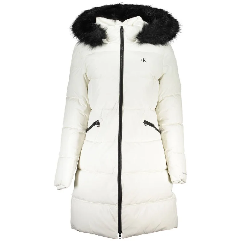 Calvin Klein Elegant Long Sleeve Jacket with Fur-Trimmed Women's Hood Print Jacket Jacquard Jacket Patchwork Jacket Calvin Klein Elegant Long Sleeve Jacket with Fur-Trimmed Women's Hood Print Jacket Jacquard Jacket Patchwork Jacket